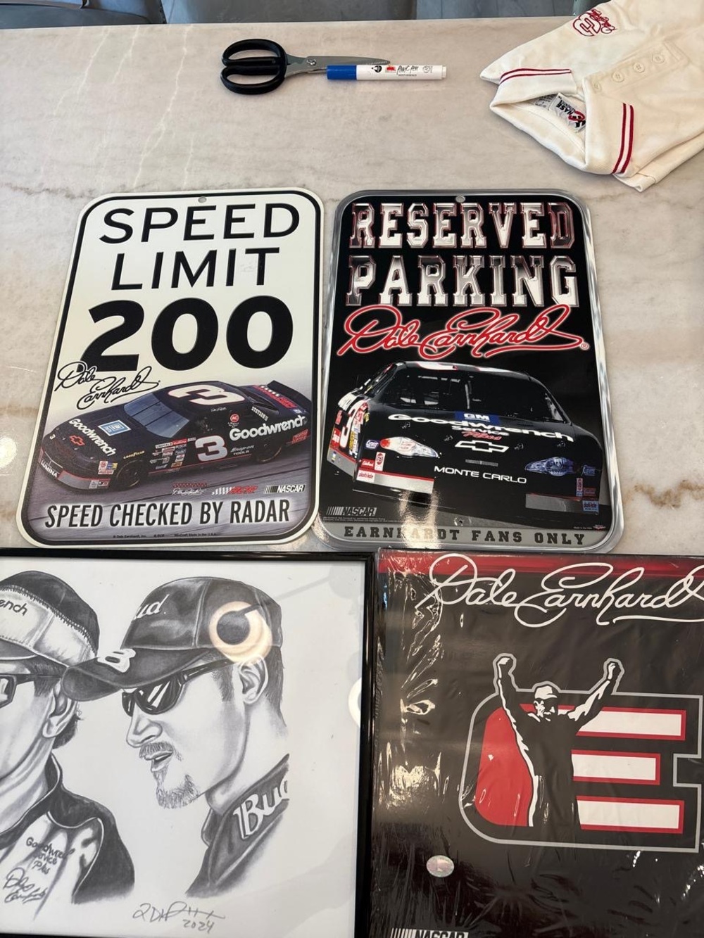 Dale Earnhardt Sr #3 NASCAR Wall Decor Signs Sealed 2006 Calendar Art Lot #N08